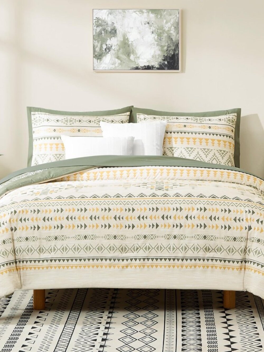 Queen Comforter Set - 7 Pieces Western Bedding Set Reversible Bed in A Bag